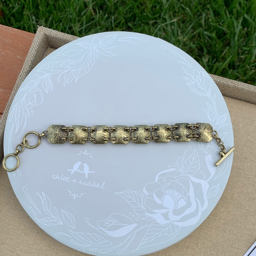 NEW Retro Glam Square-Cut Clear Crystal Bracelet Chloe + Isabel - Picture 10 of 11